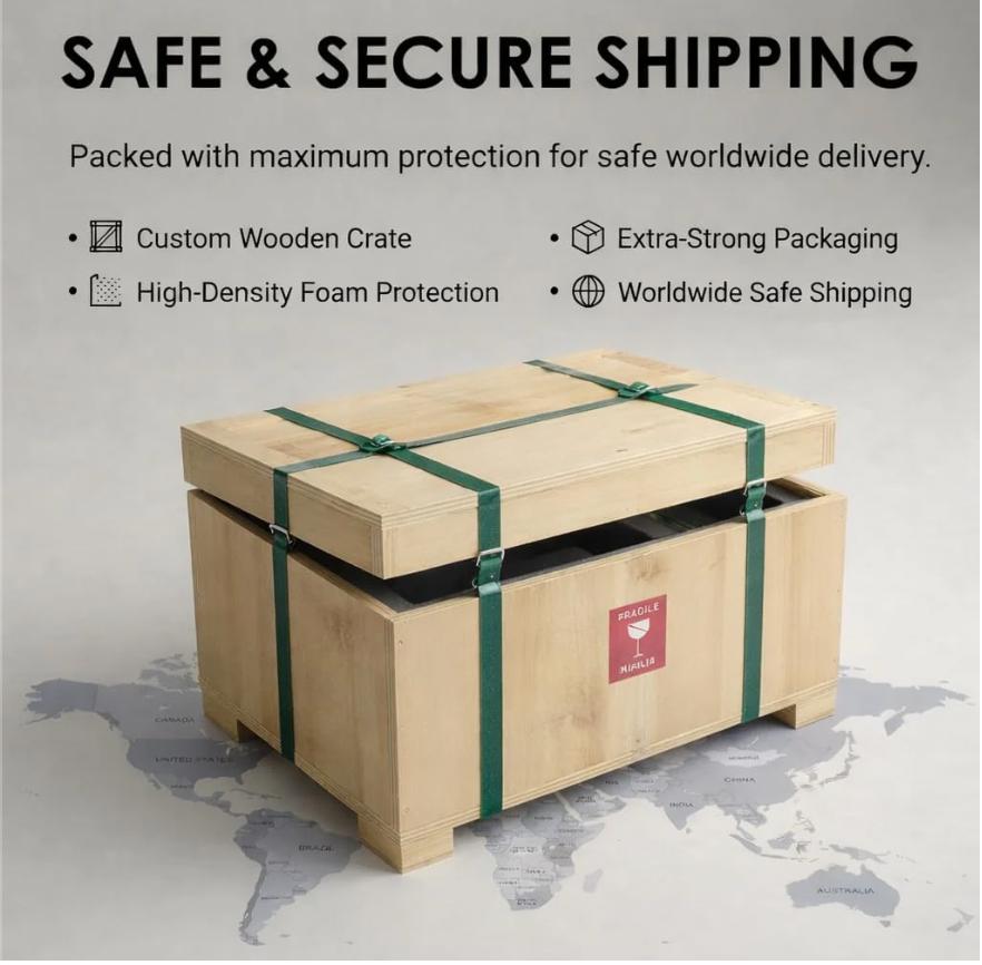 Custom wooden crate packaging for safe shipping